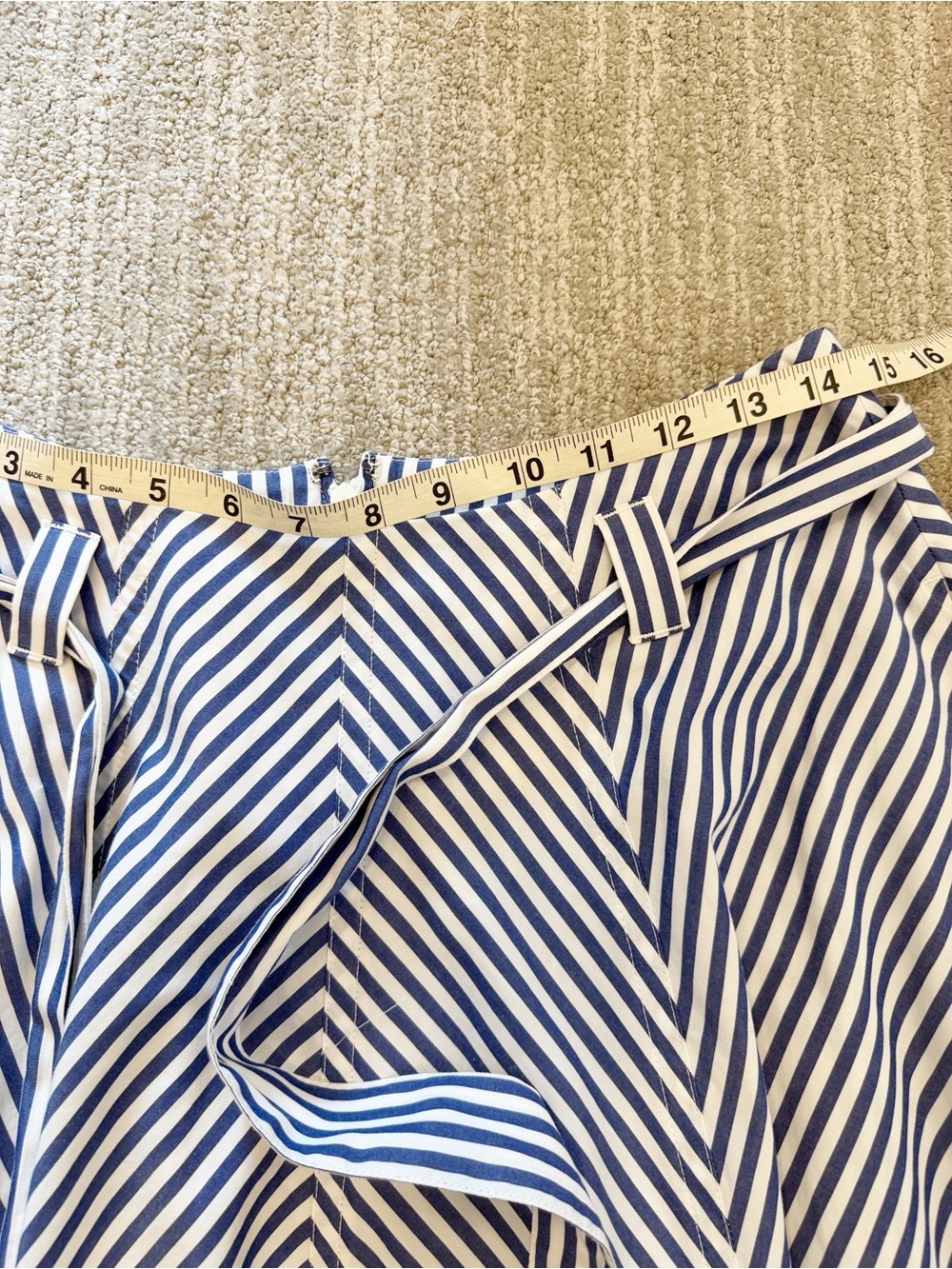 Madewell Poplin Striped Flared Midi Skirt - Picture 10 of 11